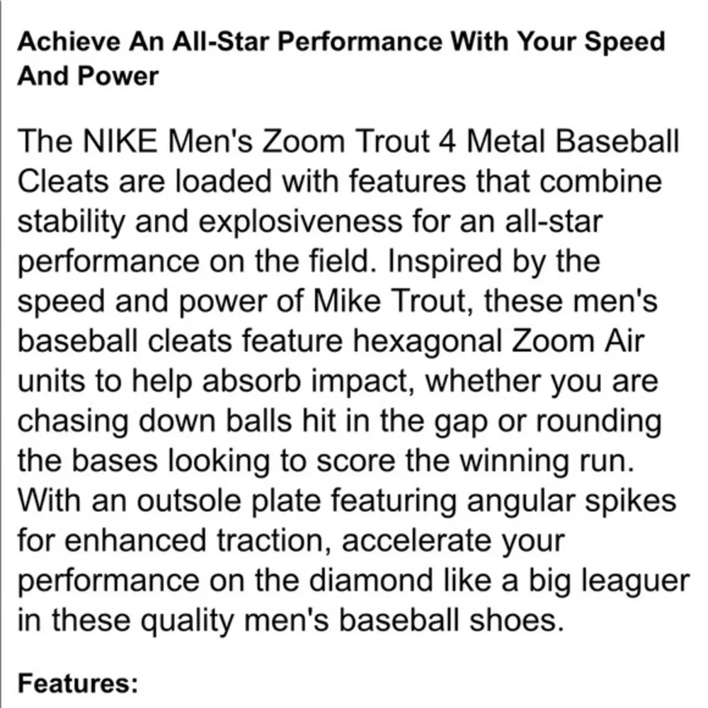 New in Box Nike Force Zoom Trout 4 Baseball cleats Sz 10 - Picture 4 of 10